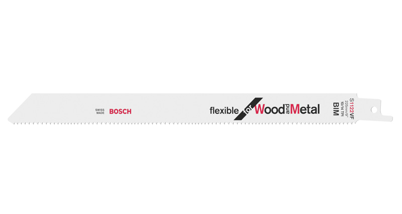 BOSCH Säbelsägeblatt S 1122 VF, Flexible for Wood and Metal, 5er-Pack