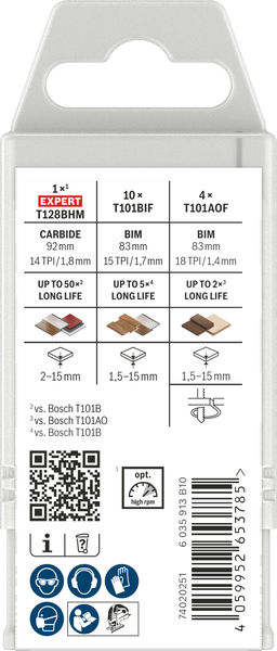 BOSCH PRO Laminate Stichsägeblatt Set, 15-tlg. BOSCH PRO Laminate Stichsägeblatt Set, 15-tlg.