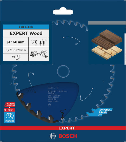BOSCH Kreissägeblatt Expert for Wood 160x20x2,2/1,6mm Z24 BOSCH Kreissägeblatt Expert for Wood 160x20x2,2/1,6mm Z24