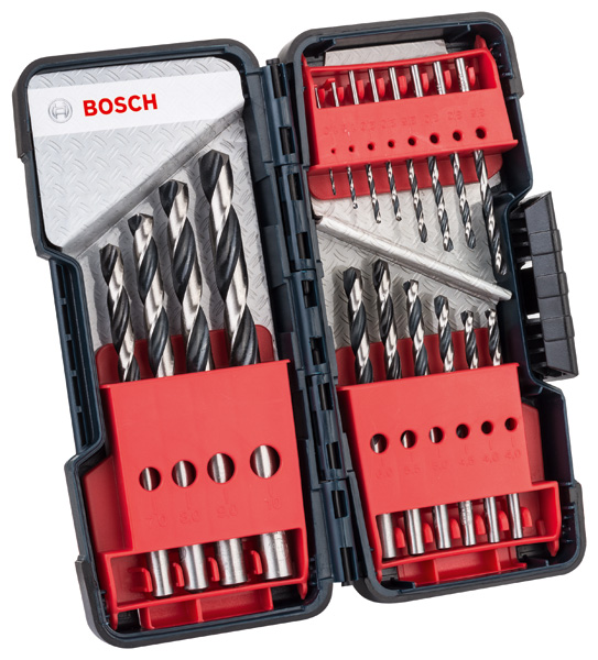 BOSCH HSS-Spiralbohrer-Set, PointTeQ, 18-tlg., ToughBox, 1-10 mm BOSCH HSS-Spiralbohrer-Set, PointTeQ, 18-tlg., ToughBox, 1-10 mm