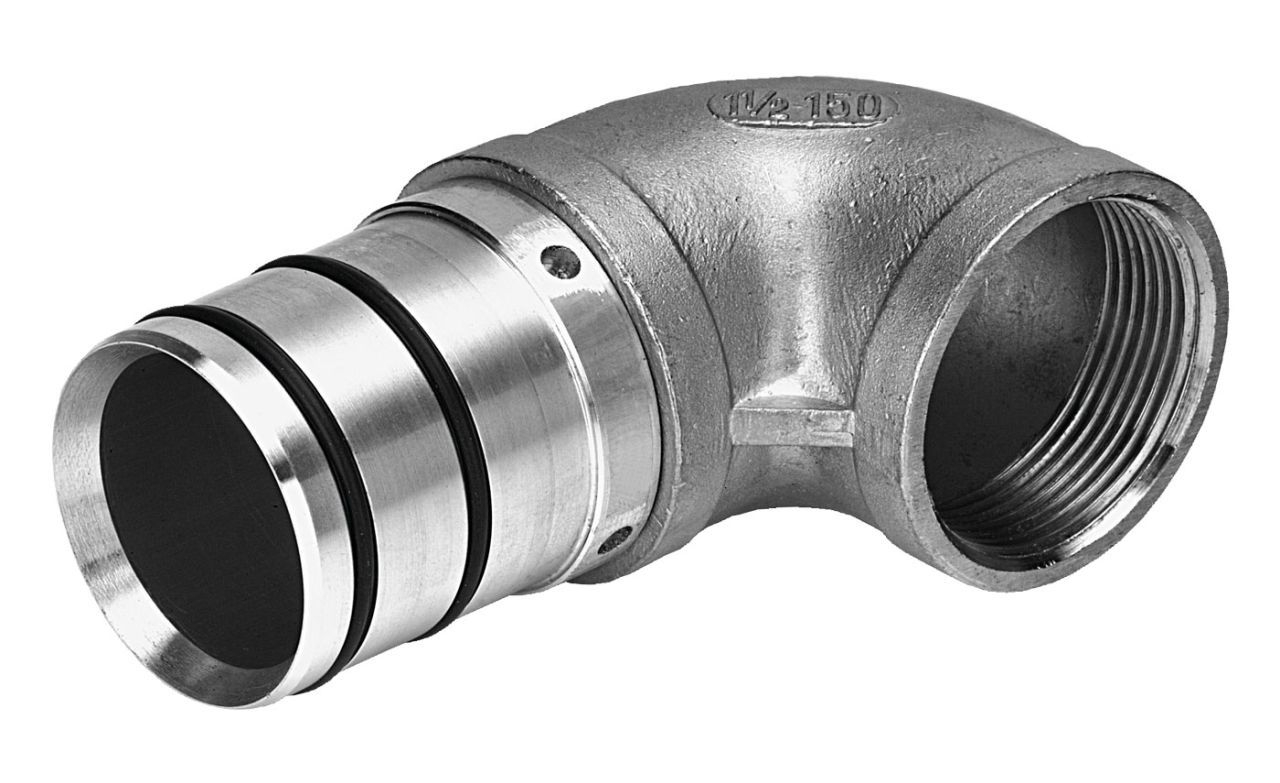 AIRCRAFT Bogen 90°, einseitig offen  50 mm / 1 ½ "