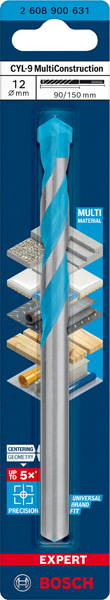 BOSCH EXPERT CYL-9 MultiConstruction Bohrer, 12 x 90 x 150 mm BOSCH EXPERT CYL-9 MultiConstruction Bohrer, 12 x 90 x 150 mm