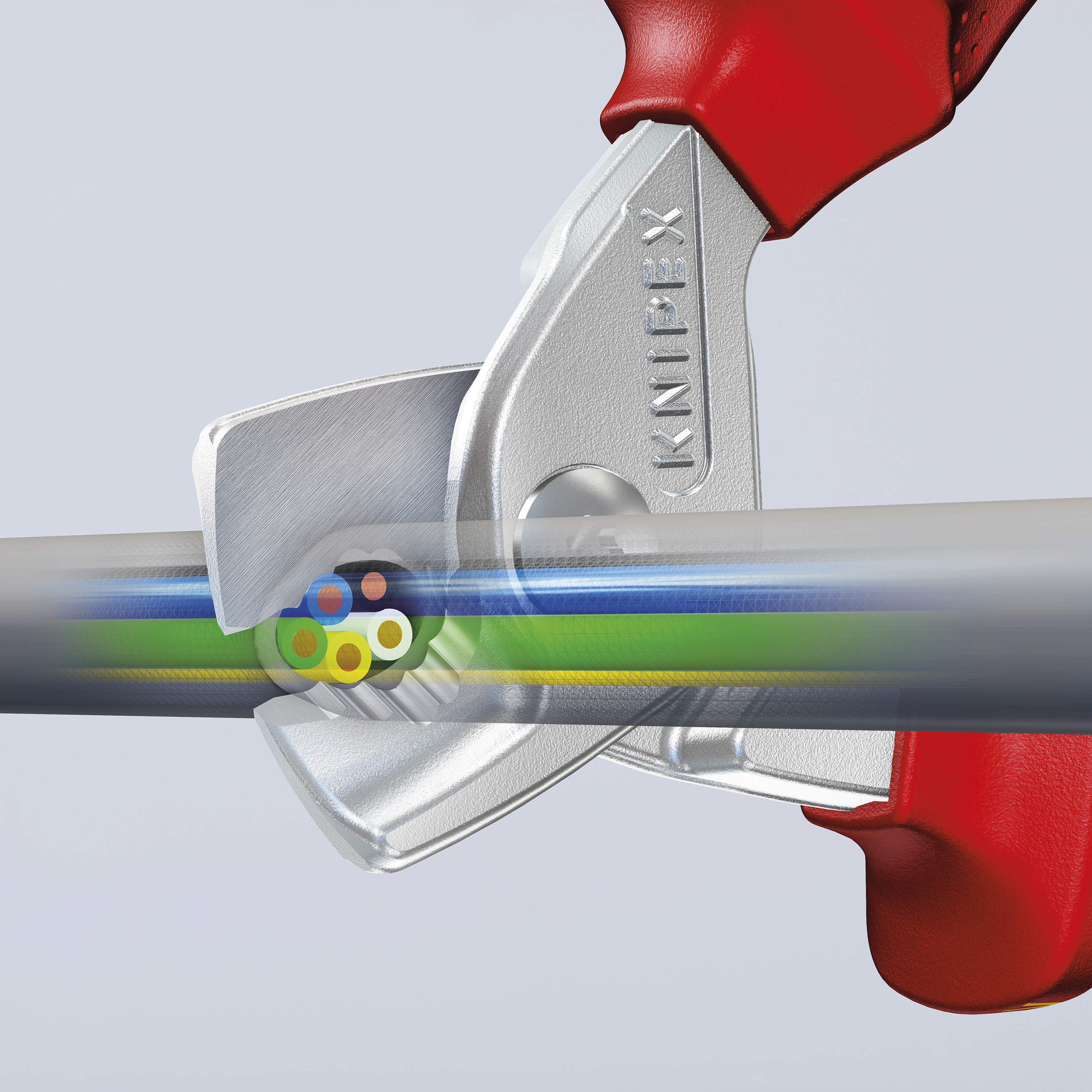 KNIPEX StepCut Kabelschere verchromt VDE 160mm