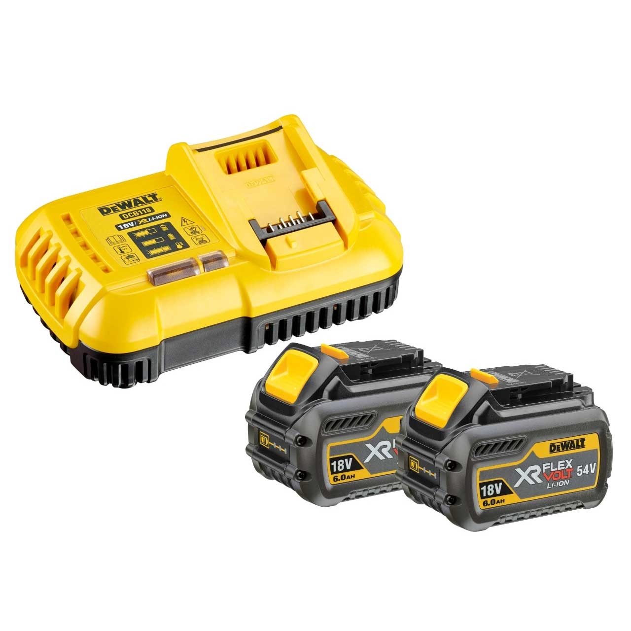 DEWALT XR FLEXVOLT Starter-Set 2x Akku 54V /108 Wh DEWALT XR FLEXVOLT Starter-Set 2x Akku 54V /108 Wh