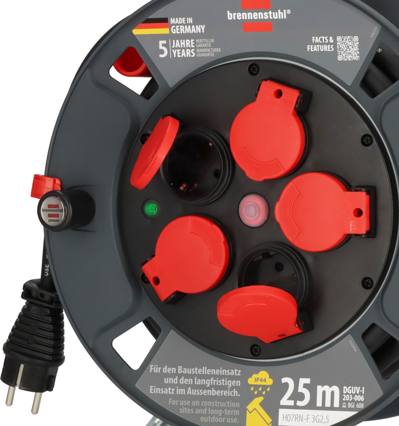 BRENNENSTUHL Professional Kabeltrommel 300 KU 2200 IP44, 25m H07RN-F 3G2,5 BRENNENSTUHL Professional Kabeltrommel 300 KU 2200 IP44, 25m H07RN-F 3G2,5