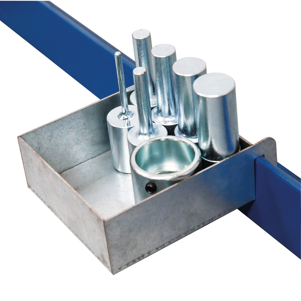 METALLKRAFT 6-teiliger Druckdornsatz mit Lochplatte WPP 15 T