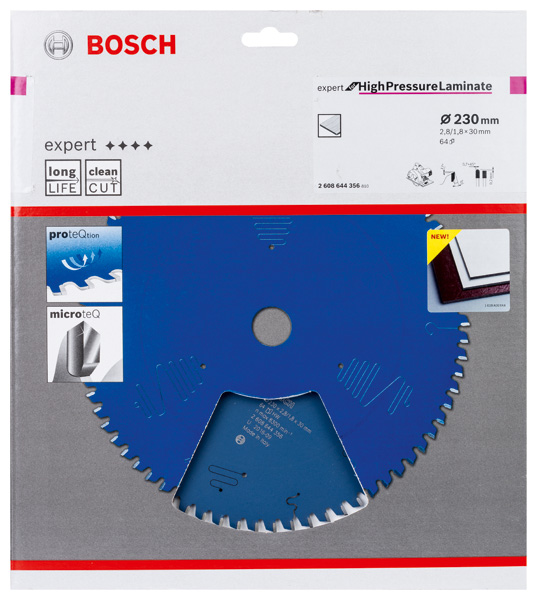 BOSCH Kreissägeblatt Expert for High Pressure Laminate, 230 x 30 x 2,8 mm, 64Z