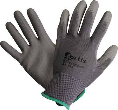 FORTIS Handschuh Fitter, PU/Nylon, grau, Gr.9 FORTIS Handschuh Fitter, PU/Nylon, grau, Gr.9