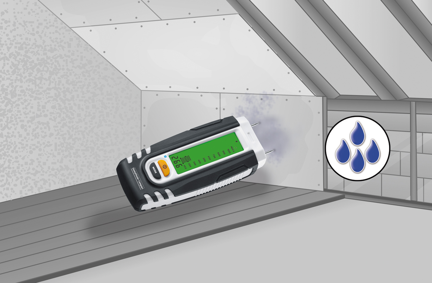LASERLINER Materialfeuchtemessgerät DampFinder Compact Plus LASERLINER Materialfeuchtemessgerät DampFinder Compact Plus