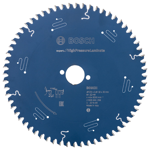 BOSCH Kreissägeblatt Expert for High Pressure Laminate, 230 x 30 x 2,8 mm, 64Z BOSCH Kreissägeblatt Expert for High Pressure Laminate, 230 x 30 x 2,8 mm, 64Z
