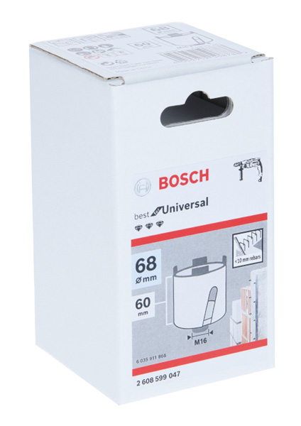 BOSCH Diamant-Dosensenker 68 mm, 60 mm, 4 Segmente, 10 mm BOSCH Diamant-Dosensenker 68 mm, 60 mm, 4 Segmente, 10 mm
