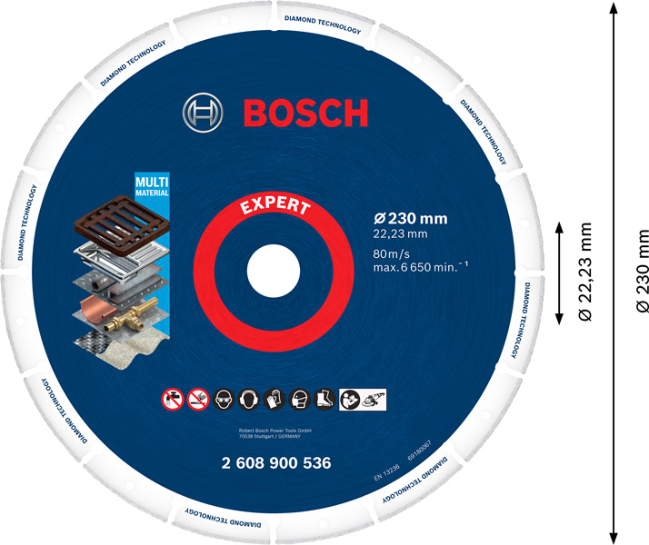 BOSCH EXPERT Diamond Metal Wheel Trennscheibe, 230 x 22,23 mm BOSCH EXPERT Diamond Metal Wheel Trennscheibe, 230 x 22,23 mm