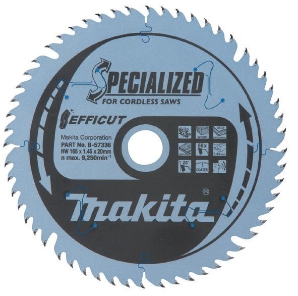 MAKITA HM-Sägeblatt Efficut 165 x 1,45/1,0 x 20 mm Z56