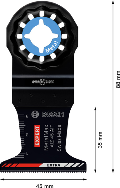 BOSCH EXPERT MetalMax AIZ 45 AIT Blatt für Multifunktionswerkzeuge, 45 mm BOSCH EXPERT MetalMax AIZ 45 AIT Blatt für Multifunktionswerkzeuge, 45 mm