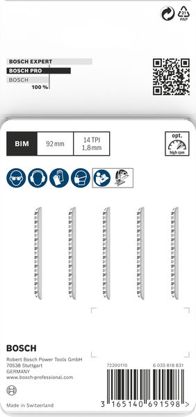 BOSCH Stichsägeblatt T 102 BF BOSCH Stichsägeblatt T 102 BF