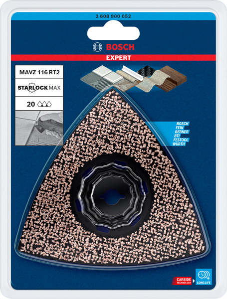 BOSCH EXPERT Sanding Plate MAVZ 116 RT2 Blatt für Multifunktionswerkzeuge, 116 mm BOSCH EXPERT Sanding Plate MAVZ 116 RT2 Blatt für Multifunktionswerkzeuge, 116 mm
