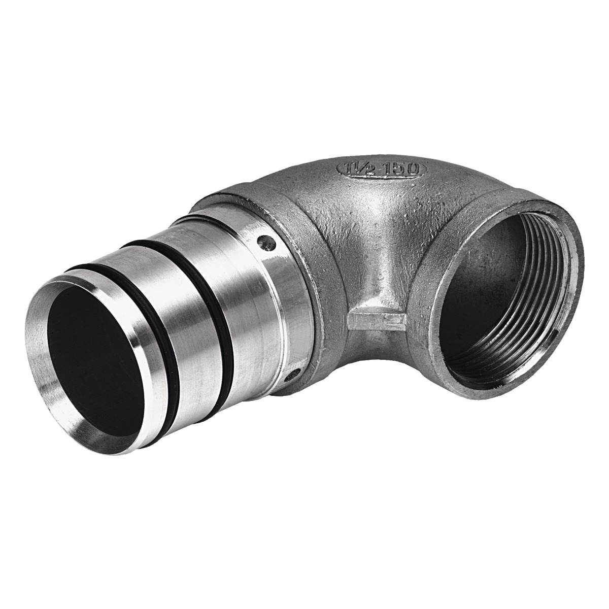 AIRCRAFT Bogen 90°, einseitig offen 80 mm / 1 ½"