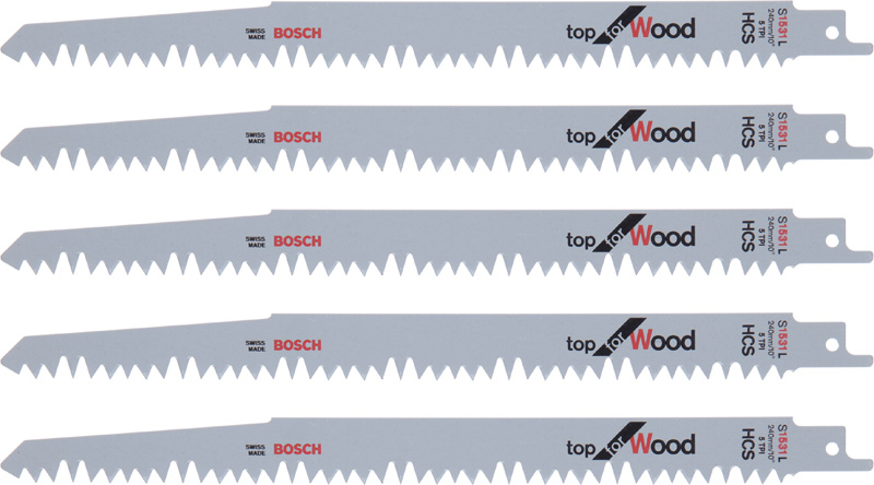 BOSCH Säbelsägeblatt S 1531 L, Top for Wood, 5er-Pack BOSCH Säbelsägeblatt S 1531 L, Top for Wood, 5er-Pack
