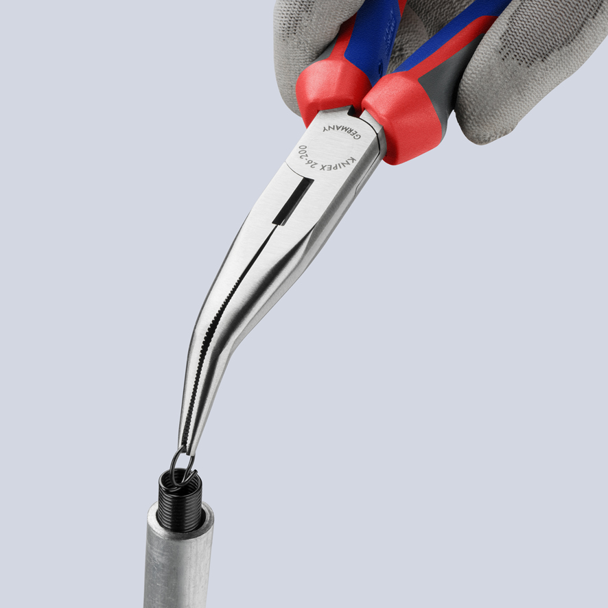 KNIPEX Flachrundzange mit Schneide (Storchschnabelzange) schwarz atramentiert 200 mm KNIPEX Flachrundzange mit Schneide (Storchschnabelzange) schwarz atramentiert 200 mm