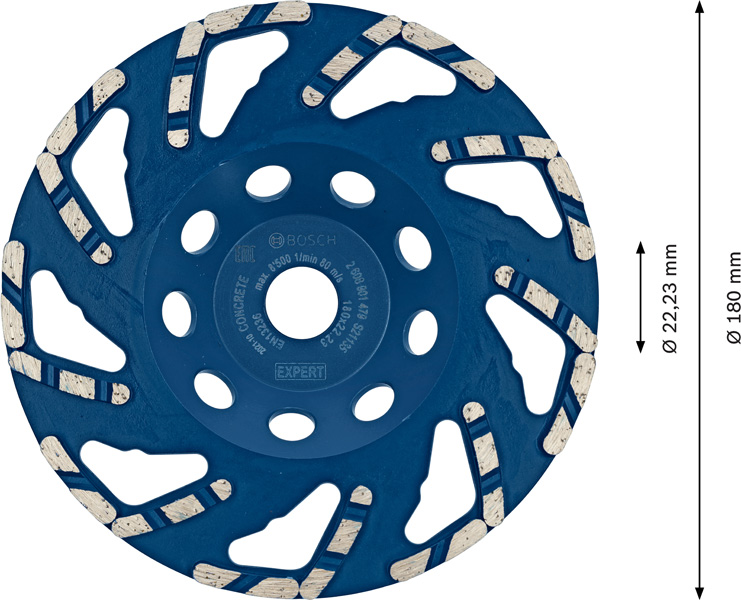 BOSCH EXPERT Concrete Diamanttopfscheibe, 180 x 22,23 x 4,5 mm BOSCH EXPERT Concrete Diamanttopfscheibe, 180 x 22,23 x 4,5 mm