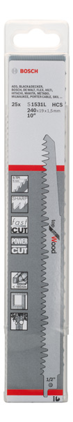BOSCH Säbelsägeblatt S 1531 L, Top for Wood, 25er-Pack BOSCH Säbelsägeblatt S 1531 L, Top for Wood, 25er-Pack