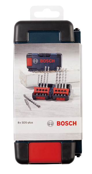 BOSCH Hammerbohrer-Set SDS plus-3 8-teillig 5-10 mm, Tough Box