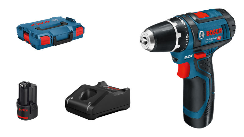 BOSCH Akku-Bohrschrauber GSR 12V-15, 2 Akku GBA 12V 2.0Ah, Ladg. u. L-BOXX BOSCH Akku-Bohrschrauber GSR 12V-15, 2 Akku GBA 12V 2.0Ah, Ladg. u. L-BOXX