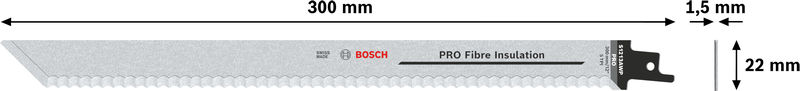 BOSCH PRO Fibre Insulation S1213AWP Blatt, 1,5 x 22 x 300 mm, 2-tlg. BOSCH PRO Fibre Insulation S1213AWP Blatt, 1,5 x 22 x 300 mm, 2-tlg.
