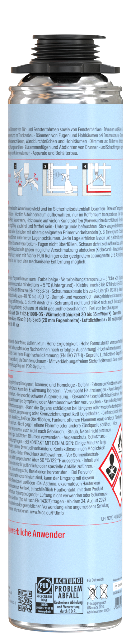 FISCHER DEUTSCHLAND Pistolenschaum Profi PUP S 750 B2