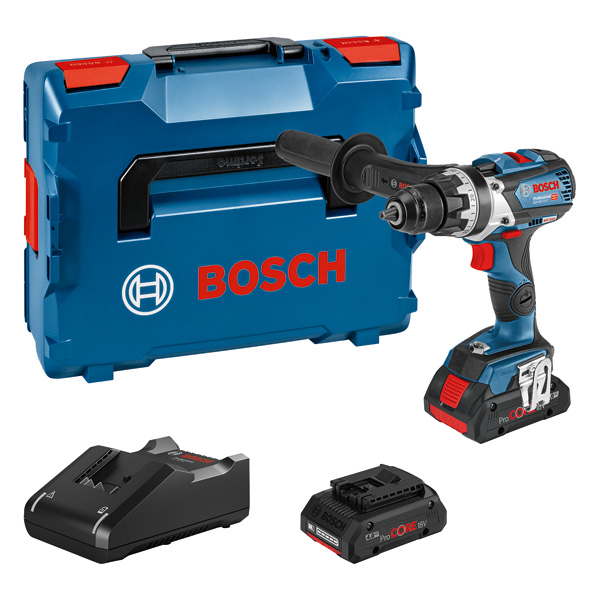 BOSCH Akku-Bohrschrauber GSR 18V-110 C in L-BOXX mit 2x 4,0-Ah-Li-Ion-Akku ProCORE18V