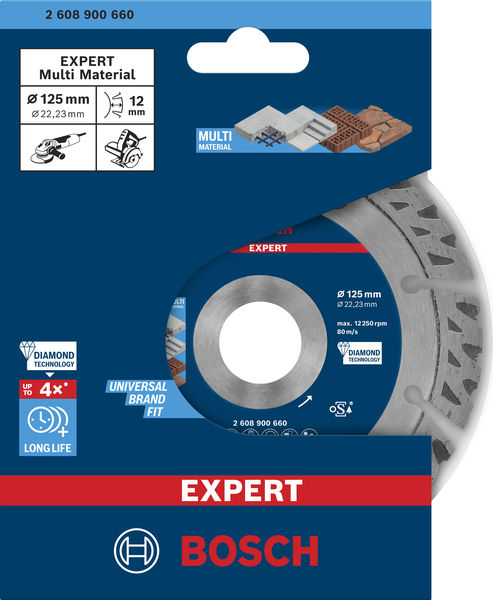 BOSCH EXPERT MultiMaterial Diamanttrennscheiben, 125 x 22,23 x 2,2 x 12 mm BOSCH EXPERT MultiMaterial Diamanttrennscheiben, 125 x 22,23 x 2,2 x 12 mm