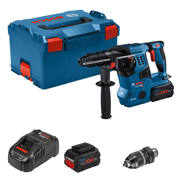 BOSCH Akku-Bohrhammer mit SDS plus GBH 18V-28 CF, 2 x Akku ProCORE18V 8.0Ah BOSCH Akku-Bohrhammer mit SDS plus GBH 18V-28 CF, 2 x Akku ProCORE18V 8.0Ah