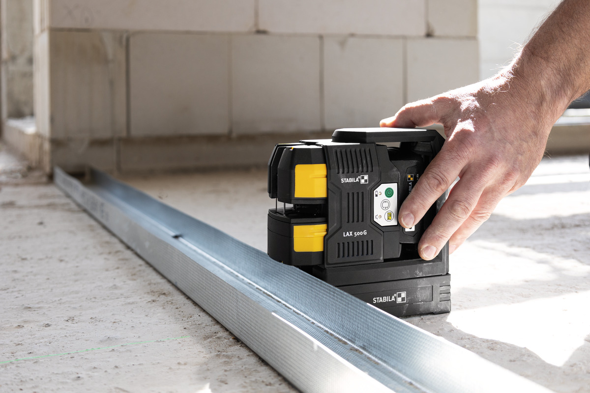 STABILA Kreuzlinien-Lot-Laser LAX 500 G, 12-V-System, 5-teiliges Set, ohne Akku und Ladegerät STABILA Kreuzlinien-Lot-Laser LAX 500 G, 12-V-System, 5-teiliges Set, ohne Akku und Ladegerät