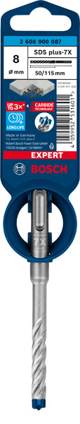 BOSCH EXPERT SDS plus-7X Hammerbohrer, 8 x 50 x 115 mm BOSCH EXPERT SDS plus-7X Hammerbohrer, 8 x 50 x 115 mm