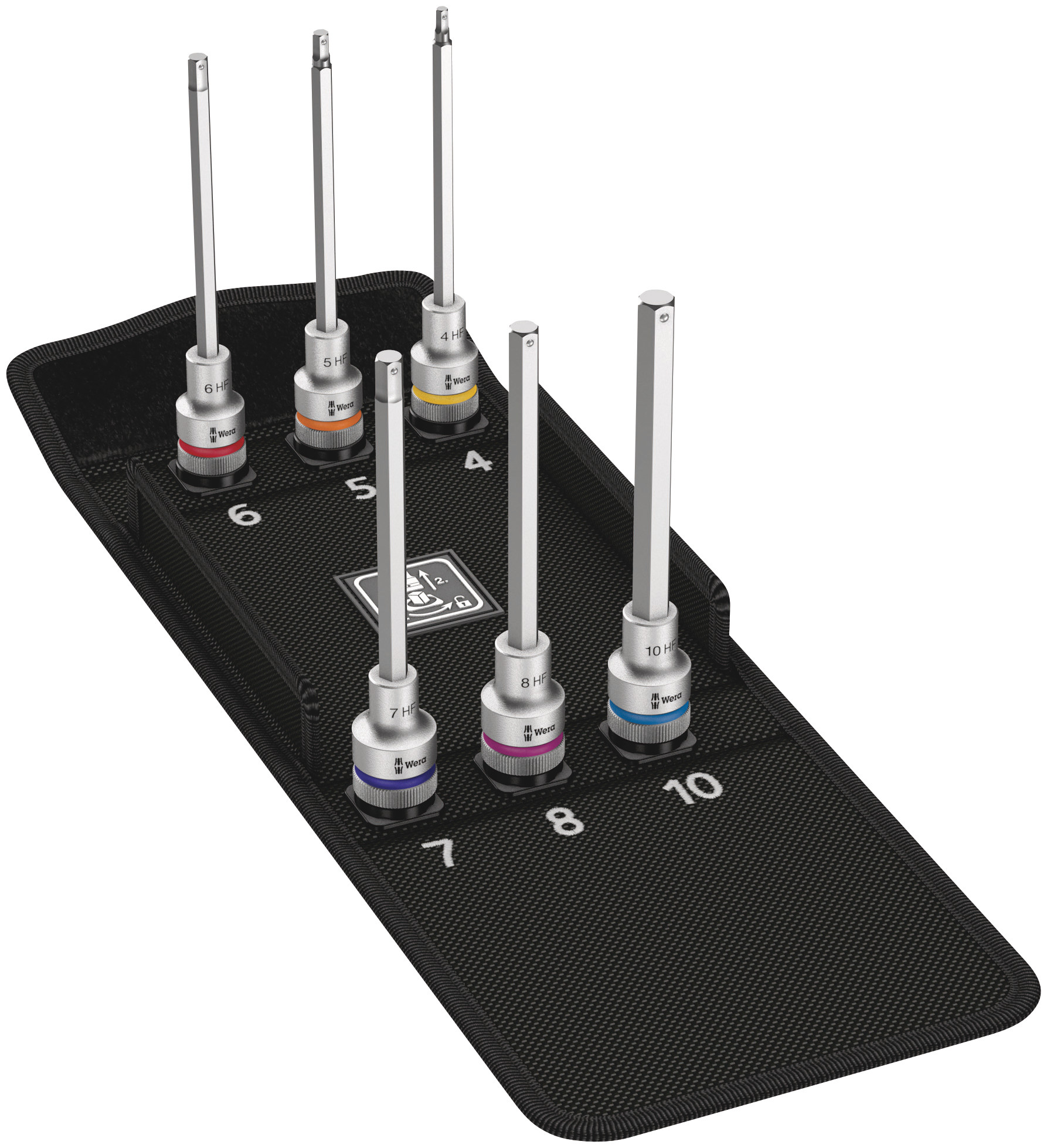 WERA 8740 C HF 2 Zyklop Bitnuss-Satz Innensechskant, mit Haltefunktion
