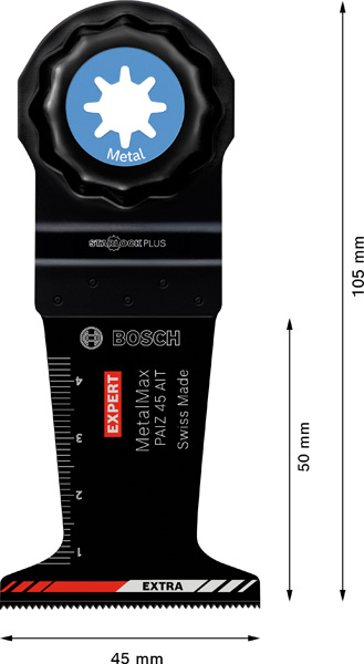 BOSCH EXPERT MetalMax PAIZ 45 AIT Blatt für Multifunktionswerkzeuge, 45 mm BOSCH EXPERT MetalMax PAIZ 45 AIT Blatt für Multifunktionswerkzeuge, 45 mm