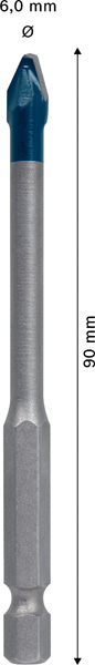 BOSCH EXPERT HEX-9 HardCeramic Bohrer, 6 x 90 mm BOSCH EXPERT HEX-9 HardCeramic Bohrer, 6 x 90 mm