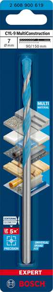 BOSCH EXPERT CYL-9 MultiConstruction Bohrer, 7 x 90 x 150 mm BOSCH EXPERT CYL-9 MultiConstruction Bohrer, 7 x 90 x 150 mm