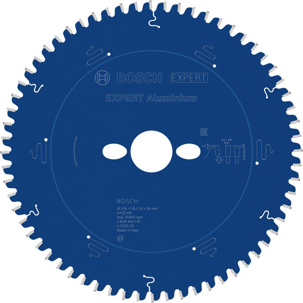 BOSCH Kreissägeblatt Expert for Aluminium, 216 x 30 x 2,6 mm, 64 Zähne BOSCH Kreissägeblatt Expert for Aluminium, 216 x 30 x 2,6 mm, 64 Zähne
