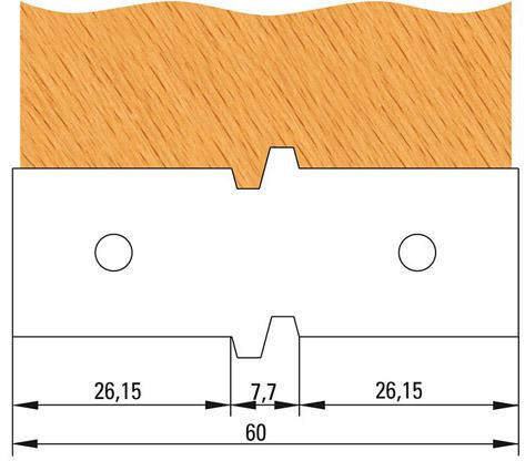GUHDO HW-Wendeplatte Profil 470 60x24x2mm