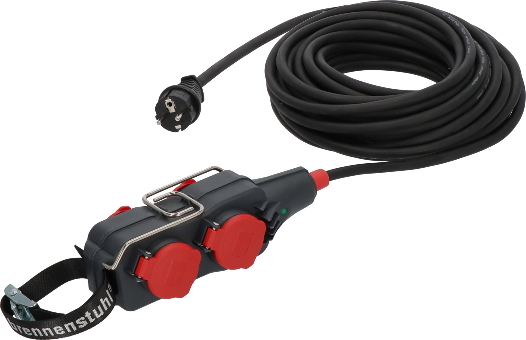 BRENNENSTUHL Professional Powerblock mit Verlängerungsleitung PB 1100 IP54 4-fach 15m schwarz H07RN-F 3G1,5