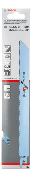 BOSCH Säbelsägeblatt S 1122 BF Flexible for Metal, 5er-Pack BOSCH Säbelsägeblatt S 1122 BF Flexible for Metal, 5er-Pack
