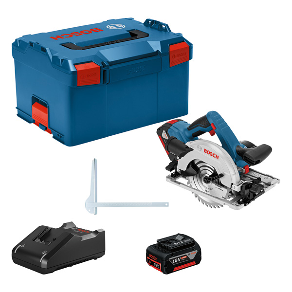 BOSCH Akku-Kreissäge GKS 18V-57 G, mit 2x 4,0 Ah Li-Ion Akku, in L-BOXX BOSCH Akku-Kreissäge GKS 18V-57 G, mit 2x 4,0 Ah Li-Ion Akku, in L-BOXX