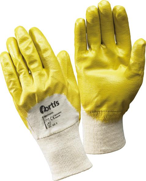 FORTIS Handschuh Mechanic, Nitril, Gelb, Gr.10 FORTIS Handschuh Mechanic, Nitril, Gelb, Gr.10