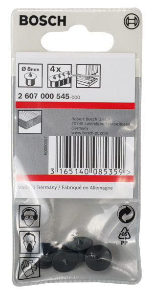 BOSCH 4-teiliges Dübelzentrierstift-Set, 8 mm