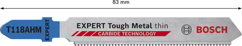 BOSCH EXPERT ‘Stainless Steel’ T 118 AHM Stichsägeblatt, 3 Stück BOSCH EXPERT ‘Stainless Steel’ T 118 AHM Stichsägeblatt, 3 Stück