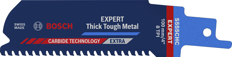 BOSCH EXPERT ‘Thick Tough Metal’ S 555 CHC Säbelsägeblatt, 1 Stück BOSCH EXPERT ‘Thick Tough Metal’ S 555 CHC Säbelsägeblatt, 1 Stück