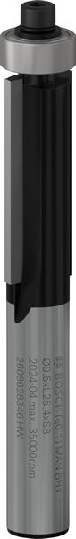 BOSCH Laminat-Bündigfräser, 8 mm, D1 9,5 mm, L 25,4 mm, G 68 mm BOSCH Laminat-Bündigfräser, 8 mm, D1 9,5 mm, L 25,4 mm, G 68 mm
