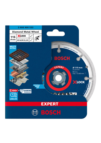 BOSCH EXPERT Diamond Metal Wheel X-LOCK Trennscheibe, 115 x 22,23 mm BOSCH EXPERT Diamond Metal Wheel X-LOCK Trennscheibe, 115 x 22,23 mm