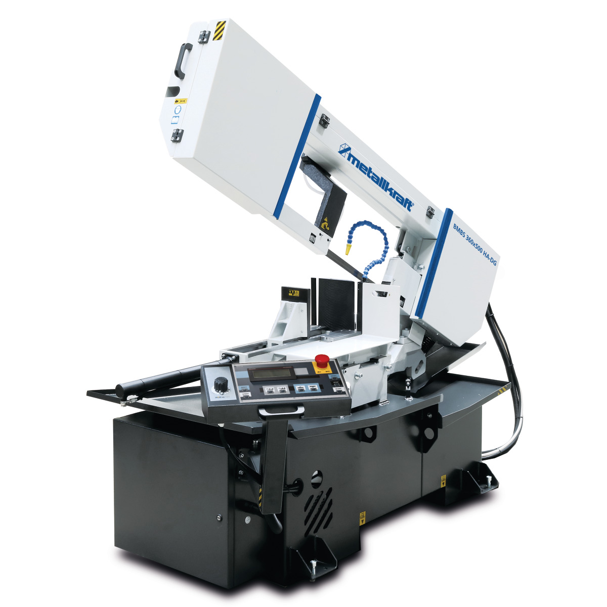 METALLKRAFT Halbautomatische Schwenkrahmen-Metallbandsäge für Gehrungsschnitte von +60° bis -60° mit Frequenzumrichter BMBS 360 x 500 HA-DG METALLKRAFT Halbautomatische Schwenkrahmen-Metallbandsäge für Gehrungsschnitte von +60° bis -60° mit Frequenzumrichter BMBS 360 x 500 HA-DG